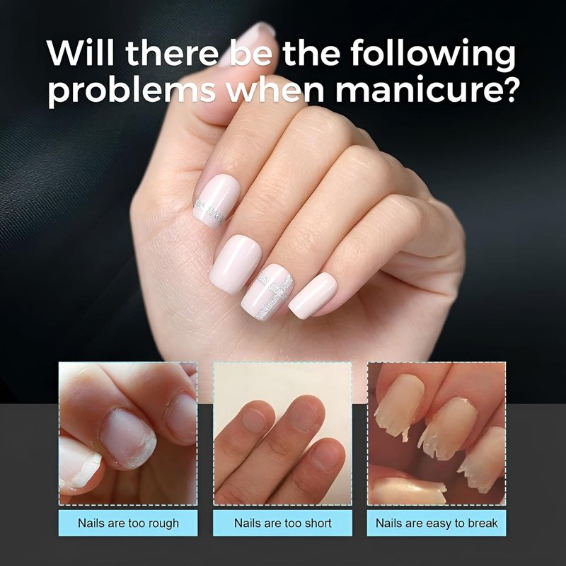 Short Nail Tips - Extra Short Square Acrylic Fake Nails | 192 Pcs in 12 Sizes for DIY Gel Nails