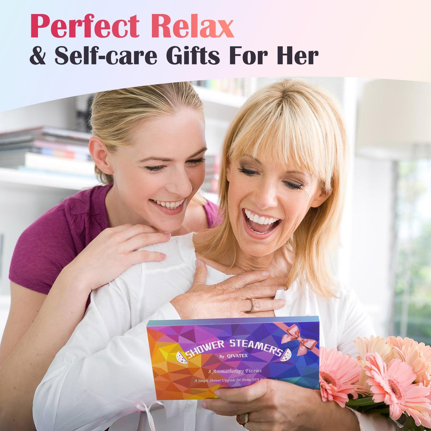 Qivatex Shower Steamers Aromatherapy, Birthday Gifts for Women, Teen Girls