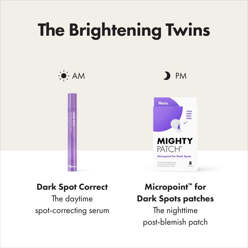 Hero Cosmetics Dark Spot Correct Spot-Fading 15% Vitamin C plus Hyaluronic Acid Serum. Improves the Look of Post Blemish Marks in 7 Days. Twist Applicator and Rollerball Tip for Easy Application. 10mL