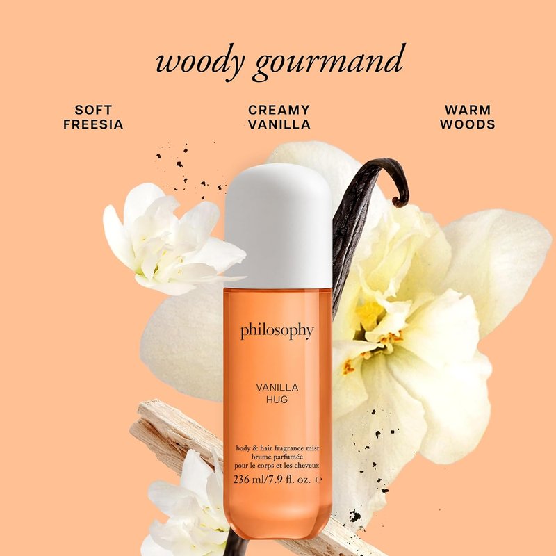 Philosophy Hair and Body Mists - Long-Lasting Fragrance for Women | Hydrates & Refreshes for 24 Hours - Vanilla, Pistachio & Coconut Scents