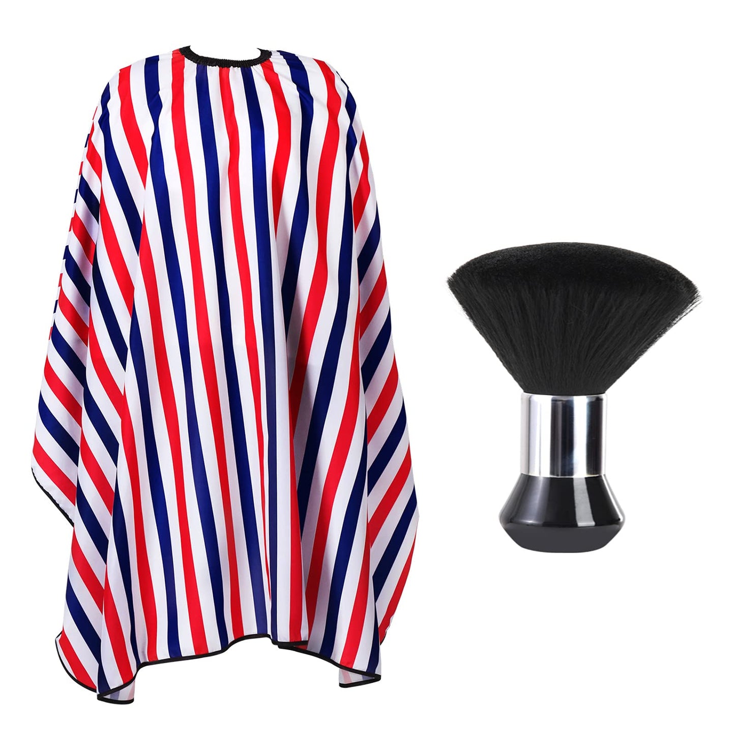 YELEGAI Professional Hair Cutting Cape with Neck Duster Brush, Large Size Salon Barber Cape for Men, Women and Kids(Multicolor Stripes)