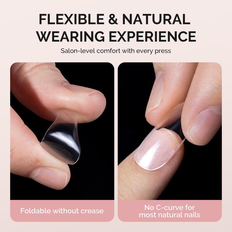 MelodySusie Extra Short Ballerina X Nail Tips - 300Pcs 15 Sizes Clear Acrylic, Half Matte Full Cover Press on Nails for DIY Extension & Salon Use,Pre-Shaped for Long-Lasting Manicure