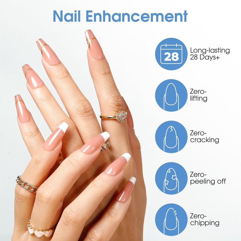 ROSALIND Clear Gel Top Coat, 2Pcs 11ml No Wipe Top Coat Gel Nail Polish Long-Lasting High Glassy Shiny,Need U V/LED Lamp for Home DIY Gift