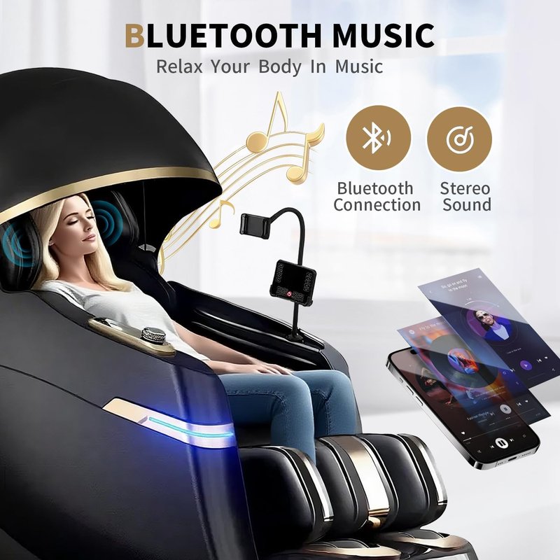 Skiennix Full Body Zero Gravity Massage Chair - 51'' SL Track, 20 Auto Programs, 3D Shiatsu & Heating
