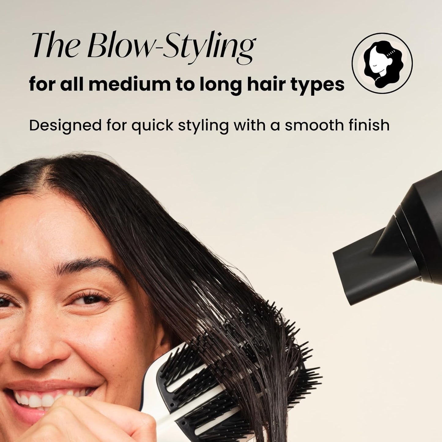 Tangle Teezer - Blow Styling Smoothing Tool for Medium & Long Hair - Gentle Fast Drying | Full Size