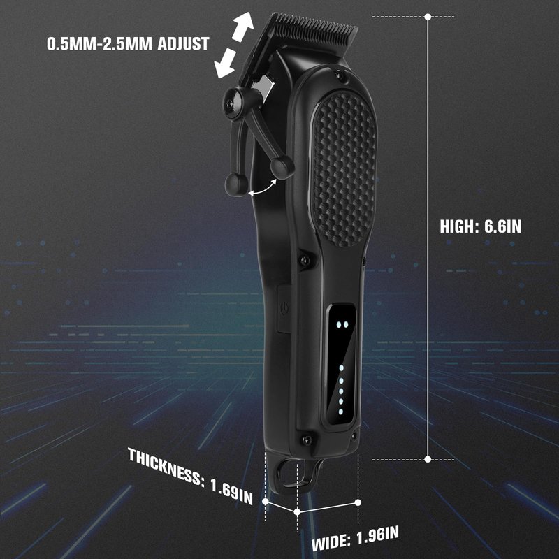 NUTCORE Men's Hair Clippers for Professional Hair Trimmer Cordless Rechargeable Powerful Beard Trimmer Hair Cutting Grooming Tool