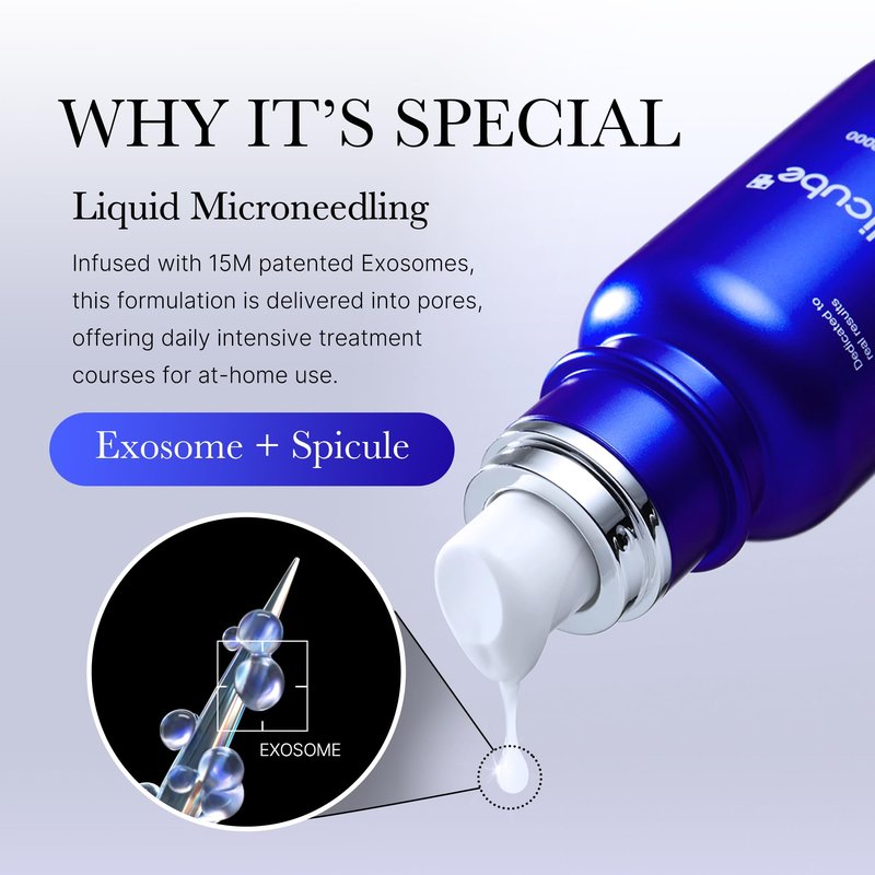 medicube Exosome Shot Zero 7,500 PPM Spicule Facial Serum | Liquid Skin Booster Serum | Exosome, AHA+BHA+PHA | Pore Care, Dead Skin Cells, Skin Texture | Korean Skincare, 1.01 fl.oz