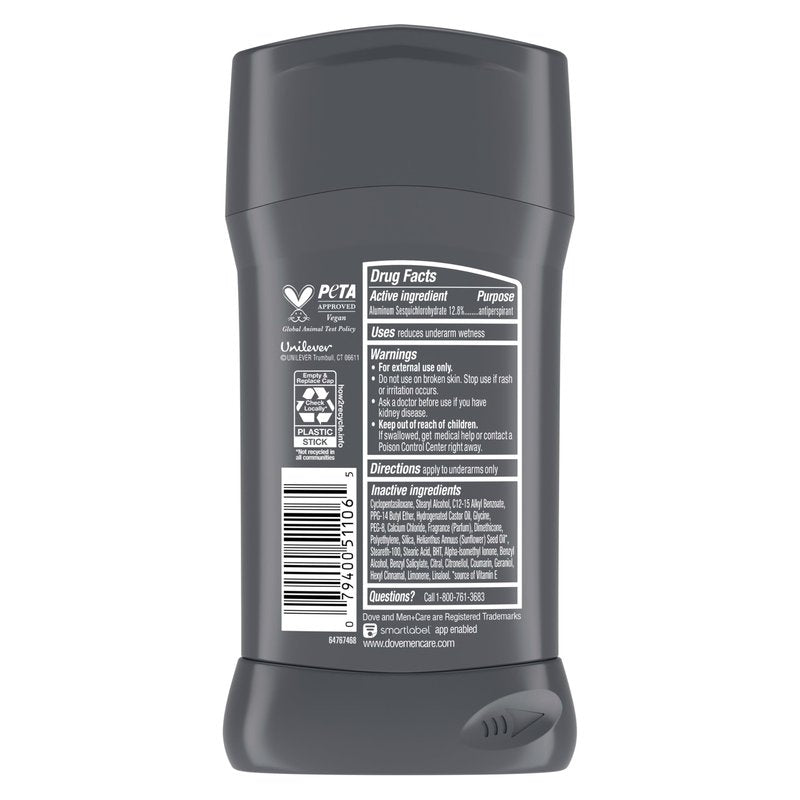 DOVE MEN + CARE Antiperpirant 3 Pack Coastal Cedar Deodorant for Men 2.7 oz