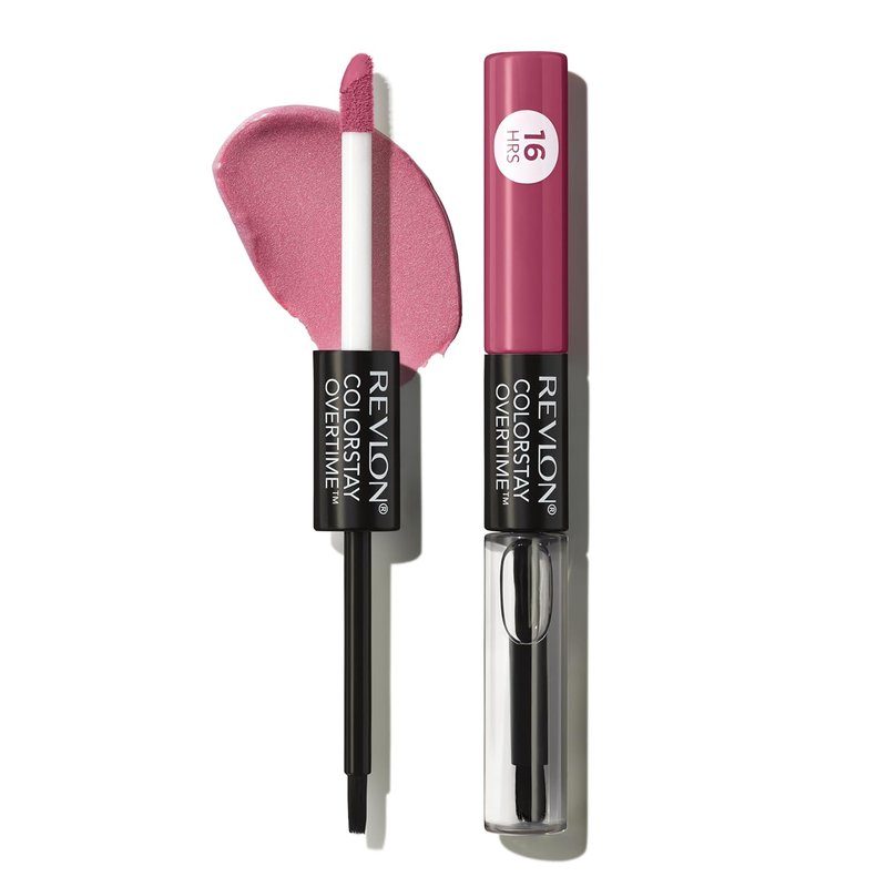 Revlon ColorStay Overtime Liquid Lipstick - Long-Lasting Dual-Ended Lip Color with Vitamin E | 005 Infinite Raspberry, 0.07 fl oz