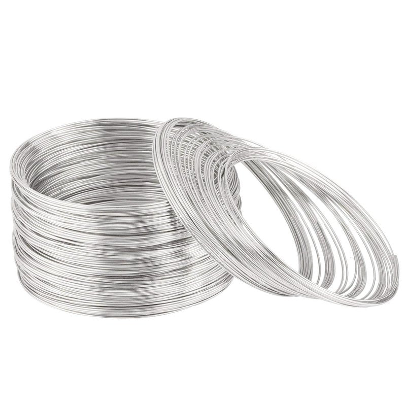 800 Loops Silver Memory Wire 22 Gauge Jewelry Wire Beading Wire for Jewelry Making, Rings, Necklace, Bracelet, DIY Crafting Wires