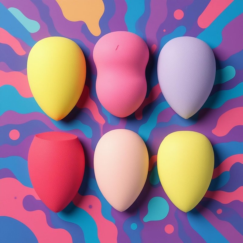 Collection makeup Sponge Set Latex Free and High definition Set of six makeup Wonder blender with four differen shapes For Powder Cream and Liquid, Super Soft Wonder Beauty Cosmetic
