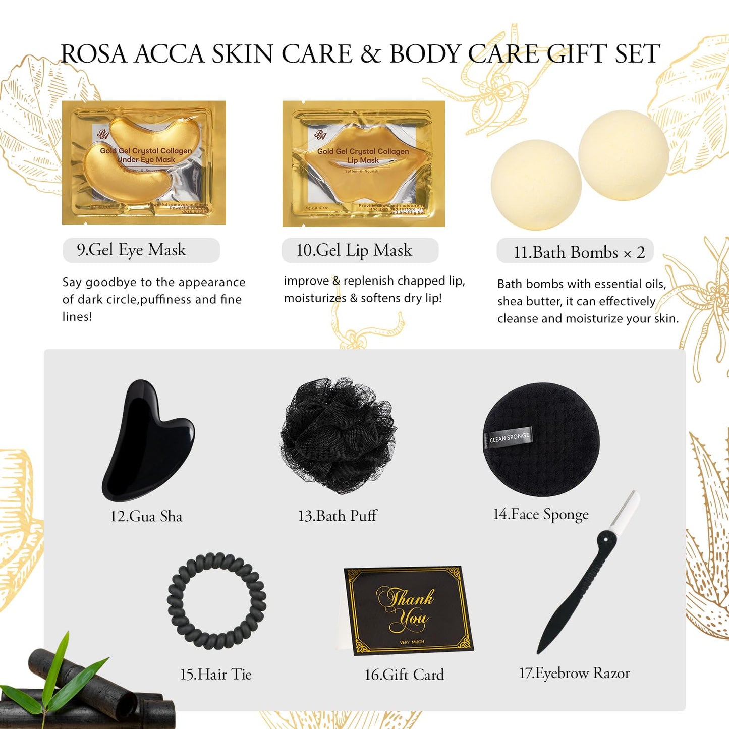 23 Pcs Mother's Day Gift for Mom, Charcoal Skin Care Set for Women & Men, Bath and Body Gifts Basket Kit, Home Spa Gift Set, Self-Care Set, Birthday Gifts, Bath Bombs, Christmas, Anniversary,Wife, Dad