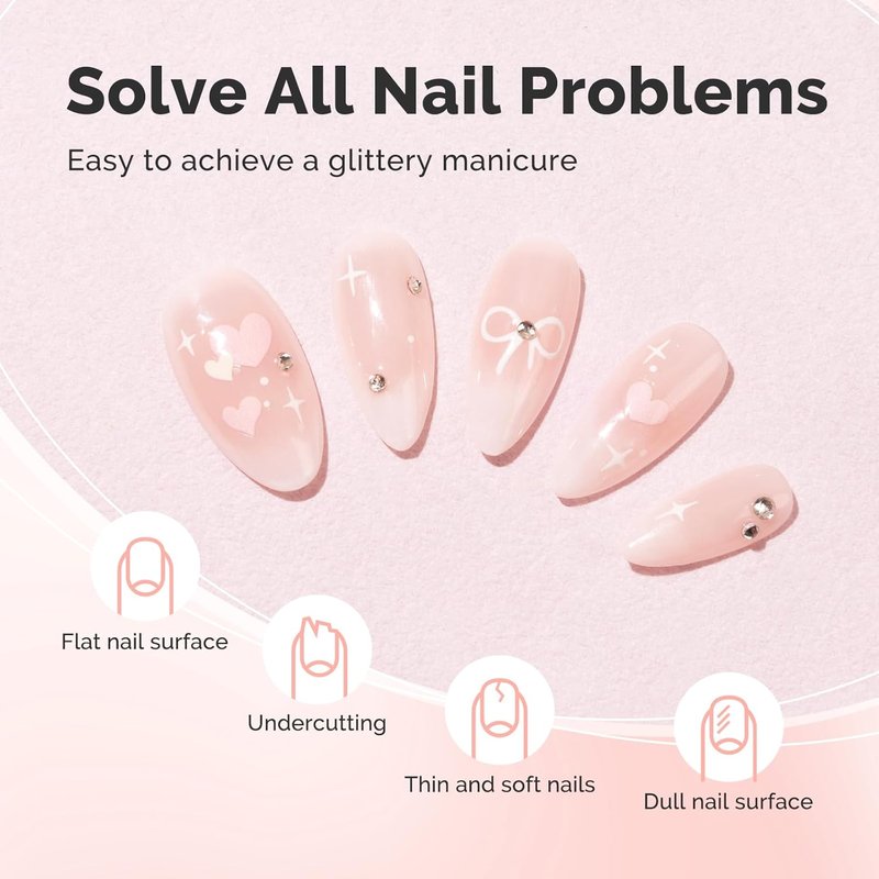 Nail Builder Gel - Thickening Soak Off UV Gel for Nail Extensions | Nude Color, Ideal for Nail Art Design