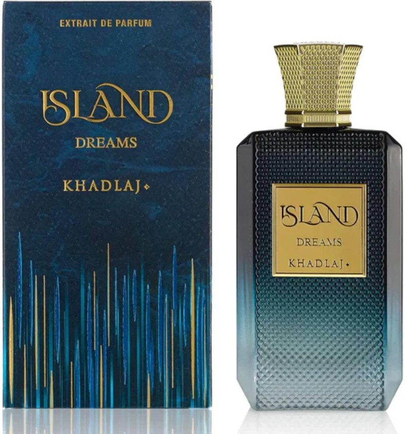 Khadlaj Island Dreams Extrait de Parfum - Long-Lasting Fruity Floral Woody Scent | 3.4 Ounce