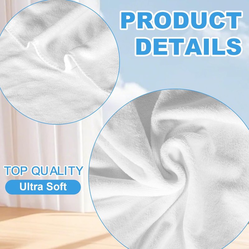 Microfiber Wash Cloths - 12 Pack Highly Absorbent Fingertip Towels | 12x12 Inch, Soft & Machine Washable, Ideal for Bathroom, Gym, Spa & Kitchen
