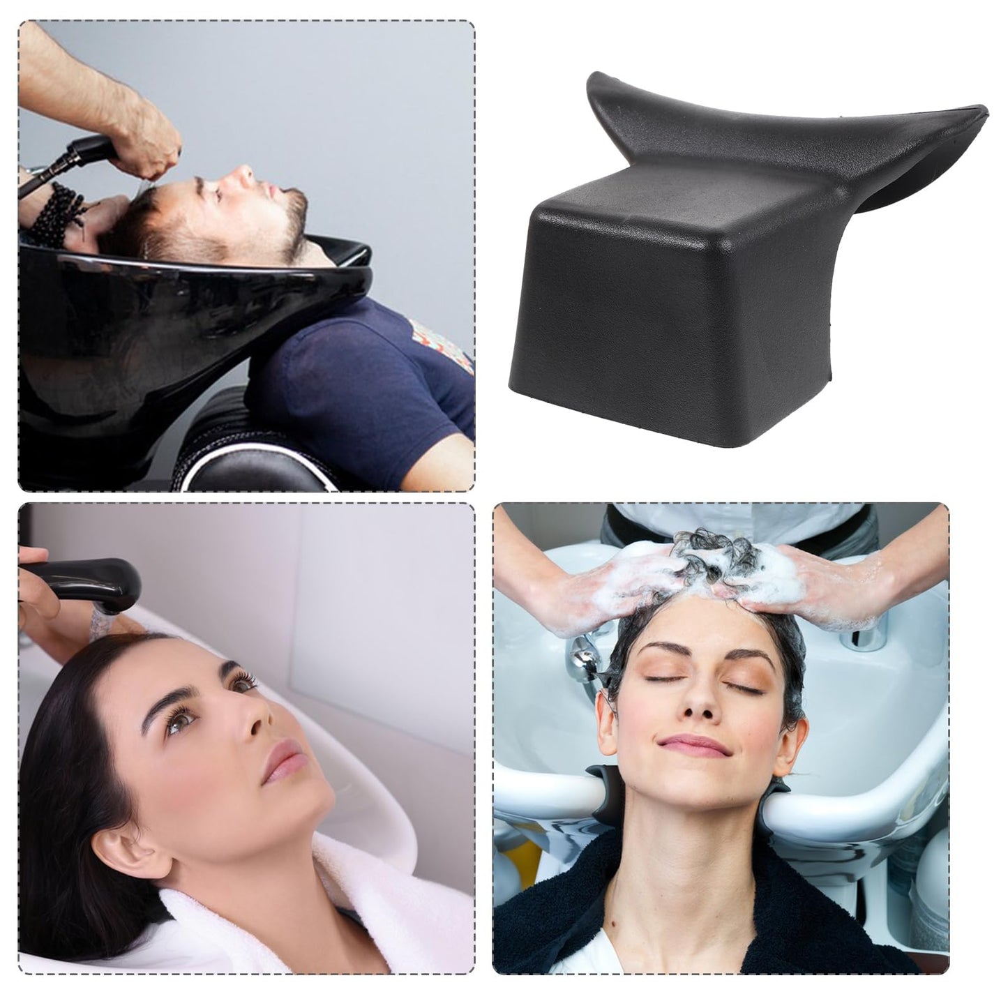 Healvian Shampoo Bed Pillow for Salon Hair Washing Waterproof Neck Cushion 8.66X5.90X4.72 Inch Soft Hair Wash Bowl Pad Comfortable Neck Support for Spa and Salon Use
