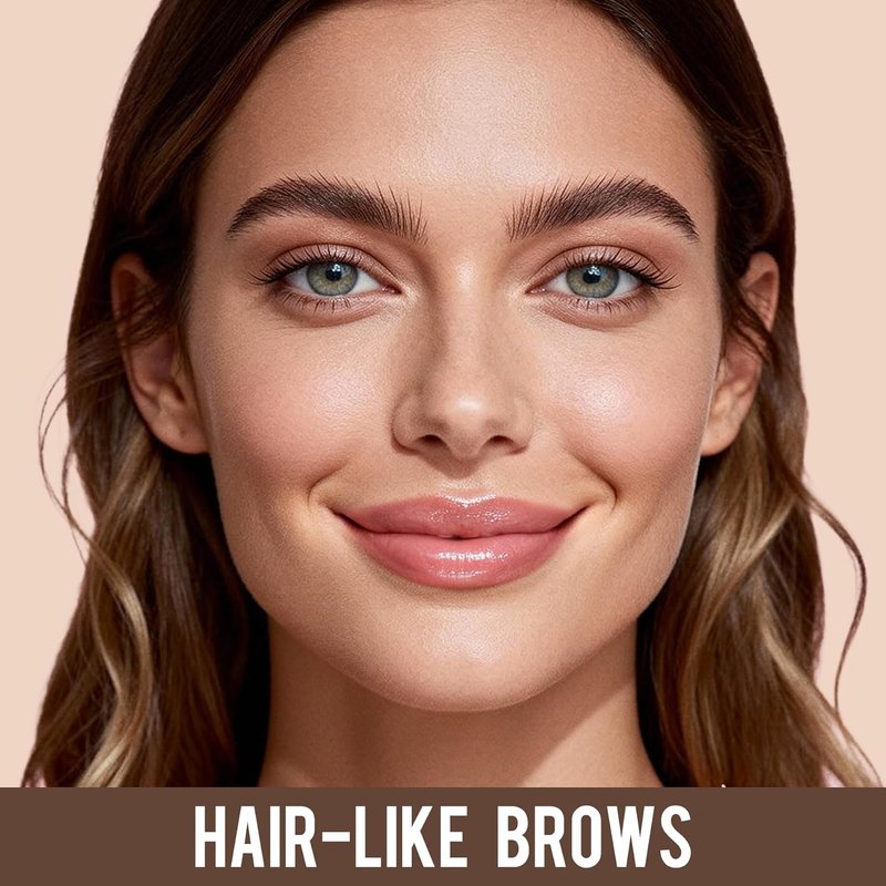 Eyebrow Pencils for Women - Precise 4-Tip Brow Pen 2 Pack | Natural-Looking Fuller Brows, Light Brown