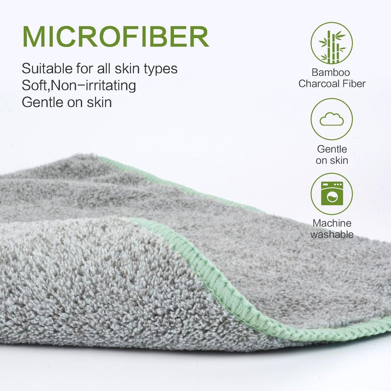 SINLAND Microfiber Face Cloths Highly Absorbent Washcloths Soft Feel Fingertip Towels Multi-Purpose Wash Cloths for Bathroom, Gym, Hotel, Spa and Kitchen, 12Inch x 12Inch