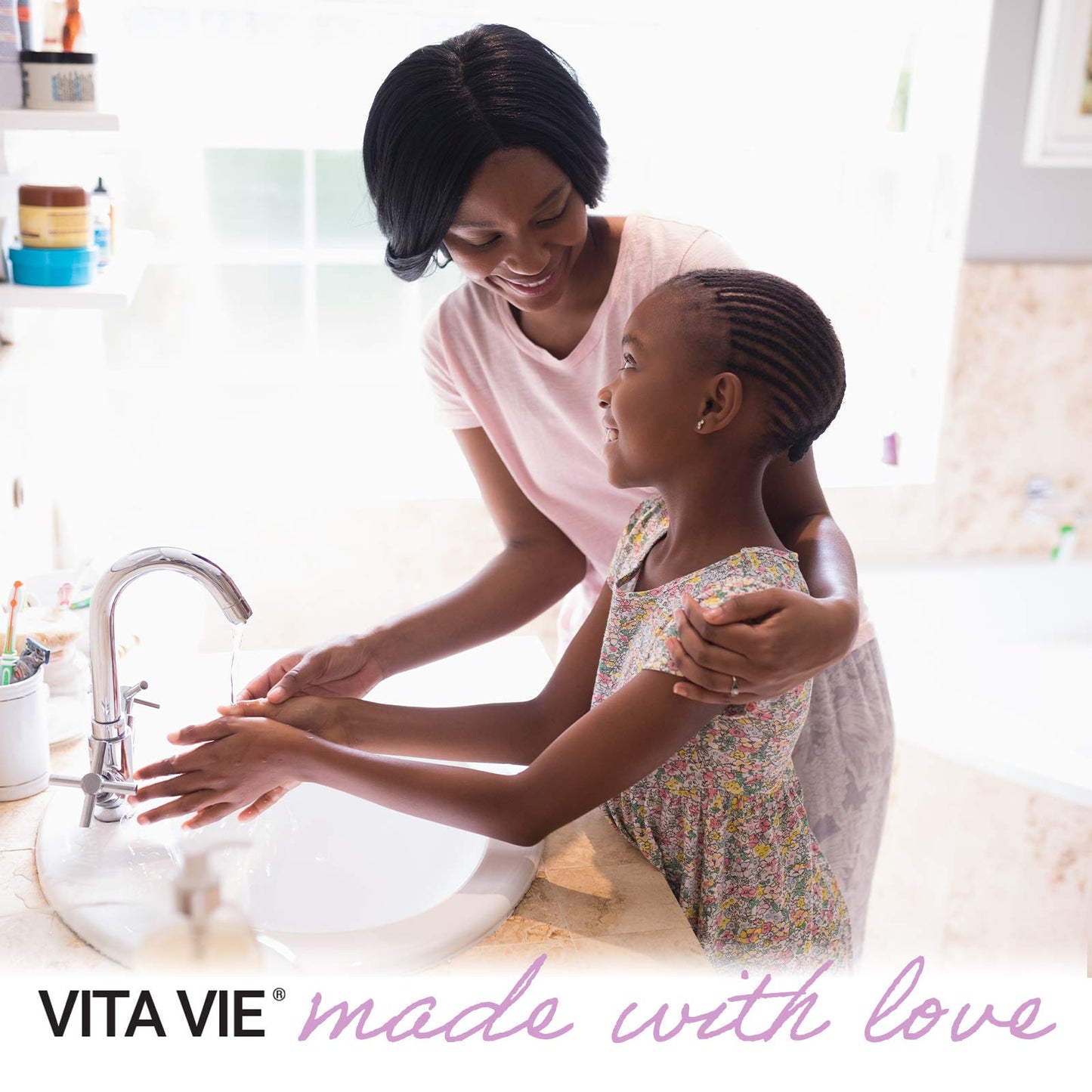 VITA VIE Hand Soap, 8oz/240ml - Cleansing Liquid Hand Wash, Paraben-free, Sulfate-free, Cruelty-free - Made in America - Safe for Kids - Ideal for Home or Office