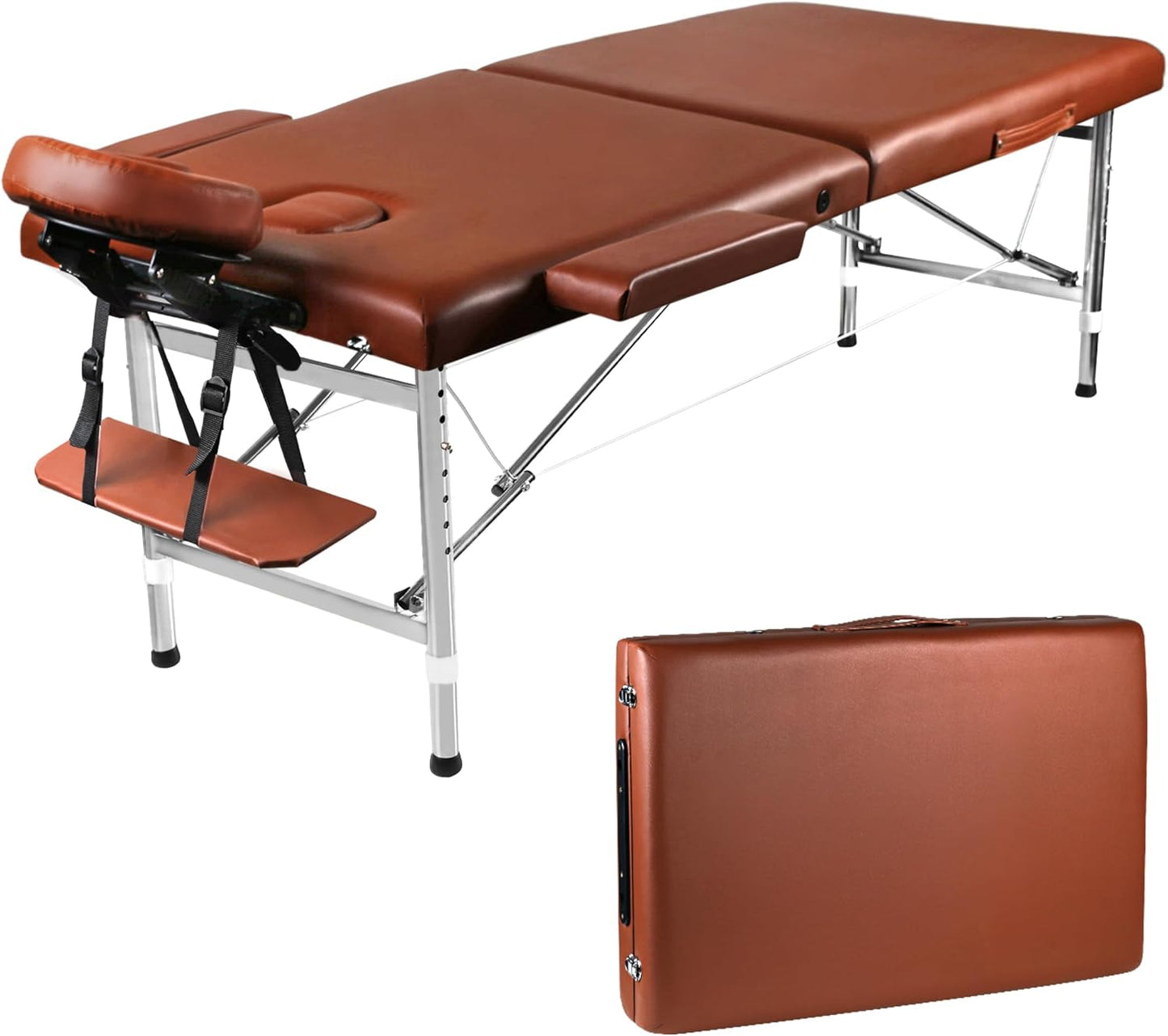 Skiennix Portable Massage Table - Foldable Spa Bed for Estheticians | 24" Wide, Adjustable Height