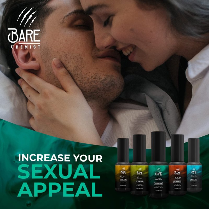 Bare Chemist Pheromones for Men to Attract Women (Temptation) Cologne - Extra Strong, Concentrated Proven Formula Spray