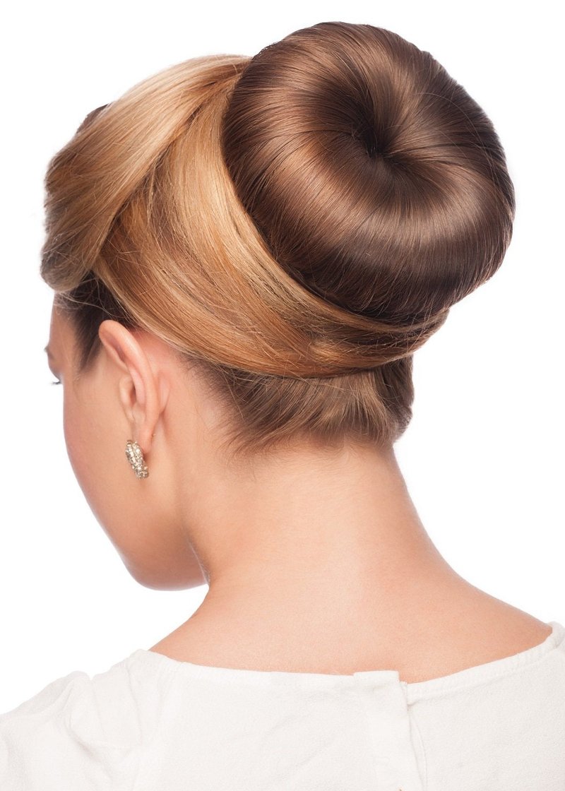 Magic Foam Sponge Twist Shapers - 4-Piece Beige Blonde Hair Bun Maker Set | 2 Small & 2 Large