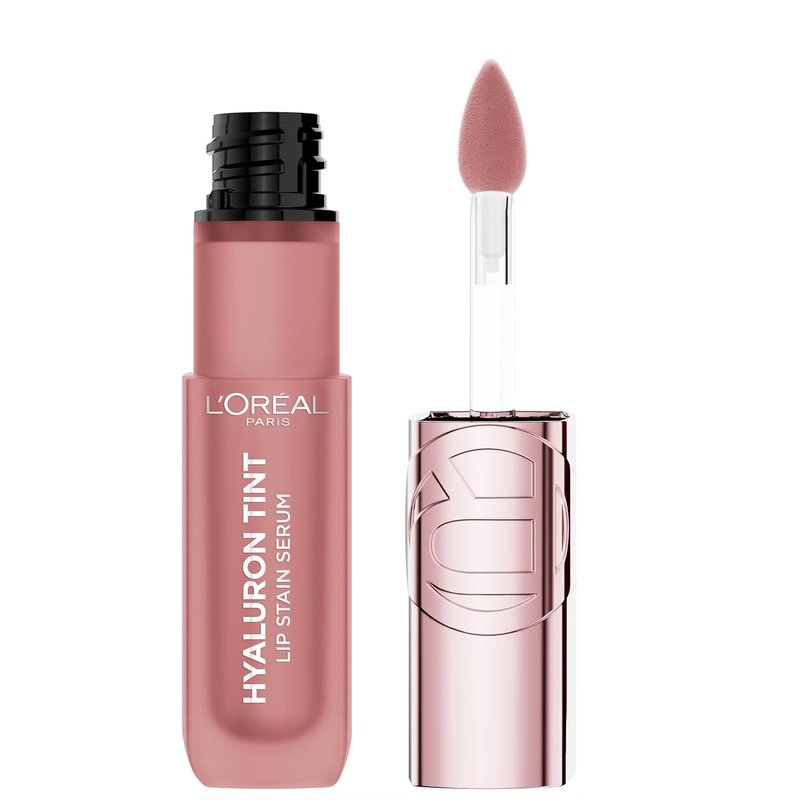 L'Oreal Paris Hyaluron Tint Lip Stain Serum - Long-Lasting Hydrating Lip Makeup | 601 Worth It (Pinky Nude)