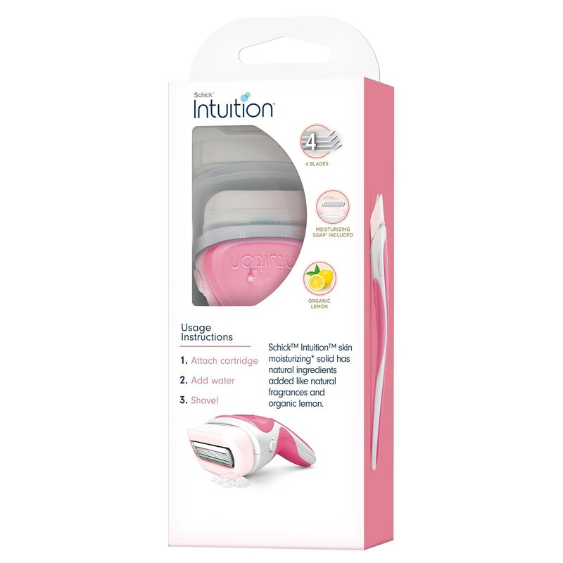 Schick Intuition Razors for Women - Lemon Berry Breeze | 1 Razor & 2 Organic Lemon Blades