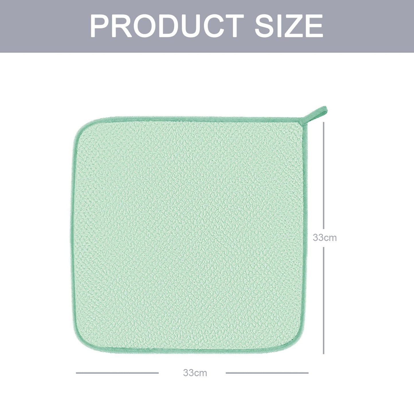 MaopaoBeauty 6 Pack Washcloth Set, Waffle Washcloth Towels Set, Microfiber Super Soft Highly Absorbent, Sturdy Quick Drying Towels for Bathroom, Gym, Sports, Yoga, Green