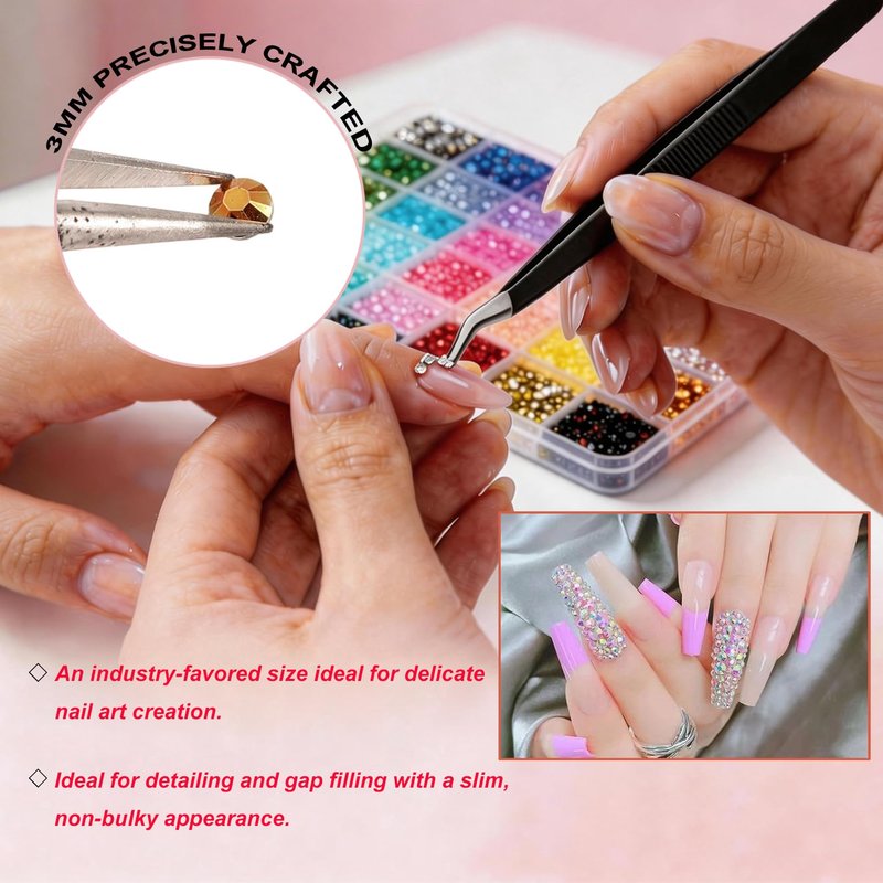 Ayzololo 42 Colors Resin Jelly Rhinestones for Bedazzling, 3mm 32000Pcs Flatback Gems Bedazzler Kit with 3Pcs 10ml B7000 Glue, Tweezer & Pickup Pen for Nail Art, DIY Crafts, Phone Cases