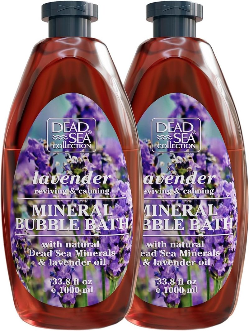 Dead Sea Collection Bubble Bath for Women and Men - with Lavender Oil and Pure Minerals - Nourishing and Moisturizing Skin - 33.8 Fl. Oz