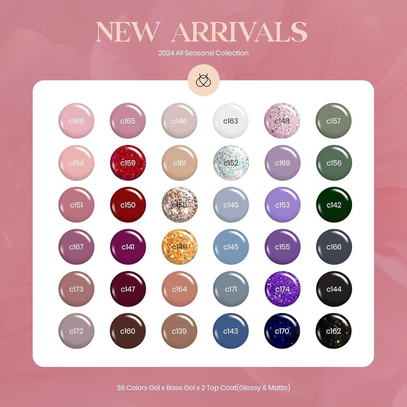 beetles Gel Polish Kit 20 Pcs Free Spirit Collection Burgundy Red Glitte Blue Gray Purple Gel Nail Polish Soak Off Glossy & Matte Top Base Coat DIY Manicure Gifts for Women