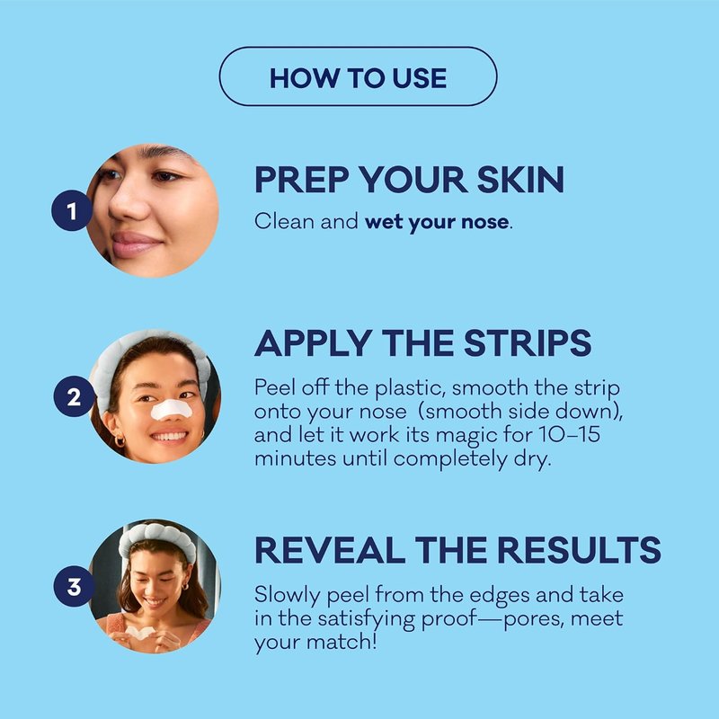 Bioré Blackhead Remover Strips - Deep Cleansing Nose Strips with C-Bond Technology | Oil-Free, 14 Count