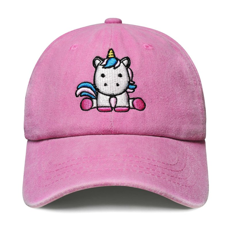 LSDY Embroidery Unicorn Hat for Girls Baseball Hat for Toddler Girl Baseball Cap Girls Hats for Kids Ages 4-8