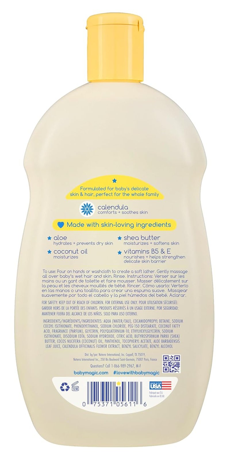 Baby Magic Hair & Body Wash - Moisturizing Formula for Soft Skin & Hair | 16.5 Fl Oz