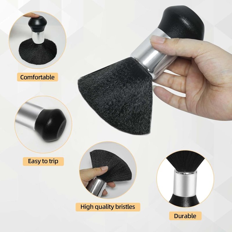 Omvoina Professional Haircut Cape - Adjustable Snap Closure & Neck Duster Brush | Unisex Salon Cape
