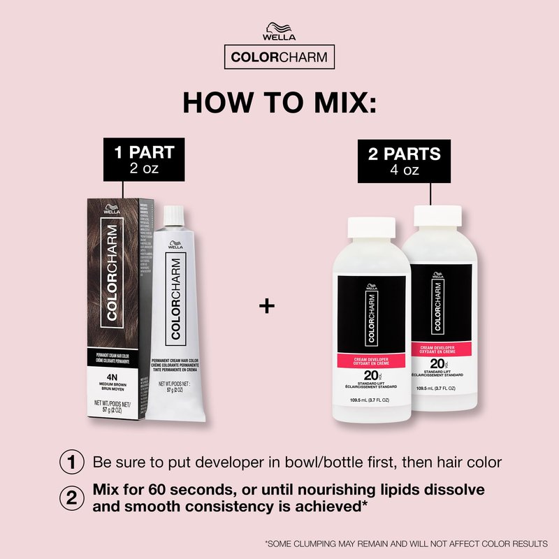 COLORCHARM Permanent Cream Hair Color, 7A Medium Smokey Ash Blonde, 2 oz.