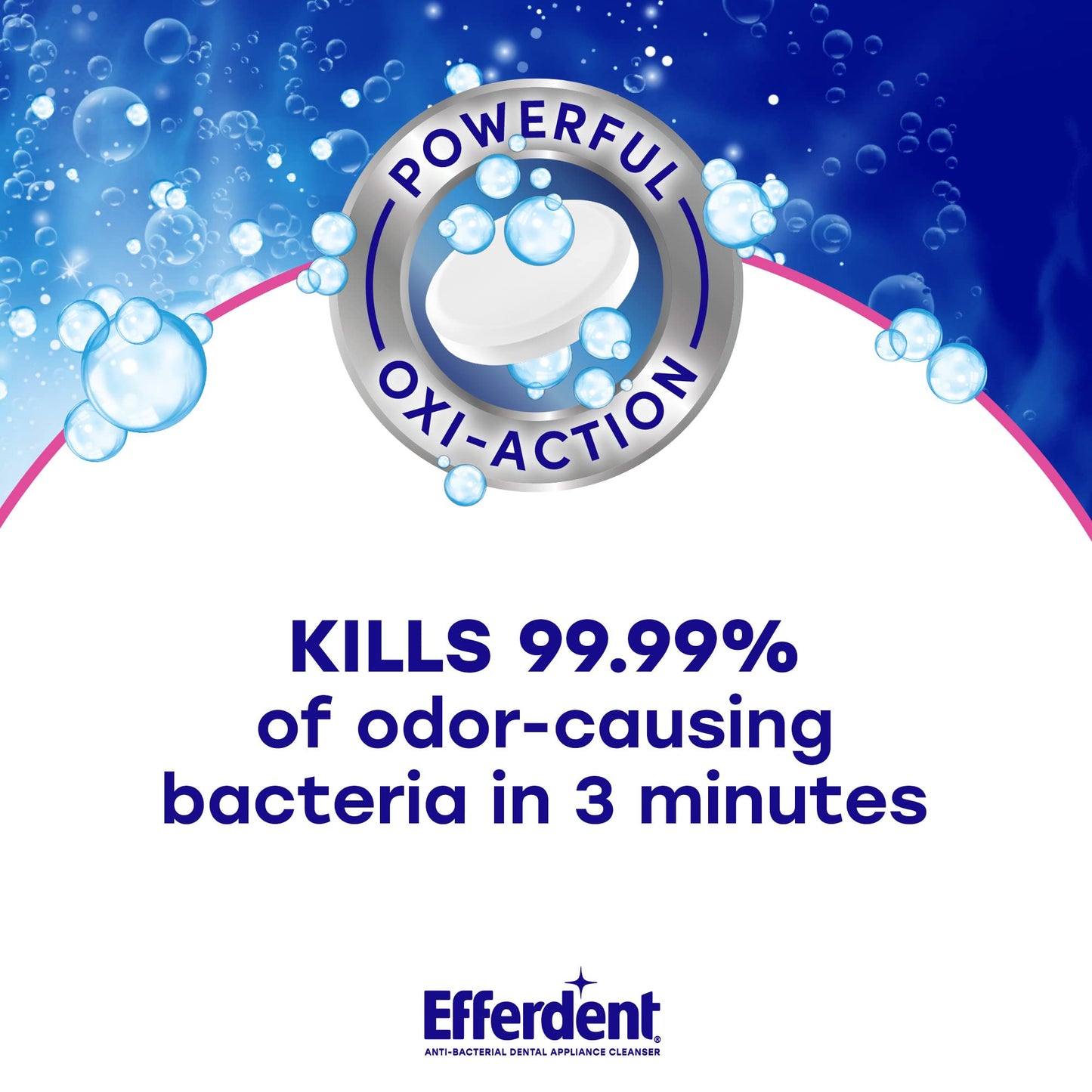 Efferdent Denture Cleaner for Aligners, Dental Appliances & Retainer Cleaner Tablets, 44 Count, Gently Removes Stains, Odor & Plaque Buildup for Dental Appliances