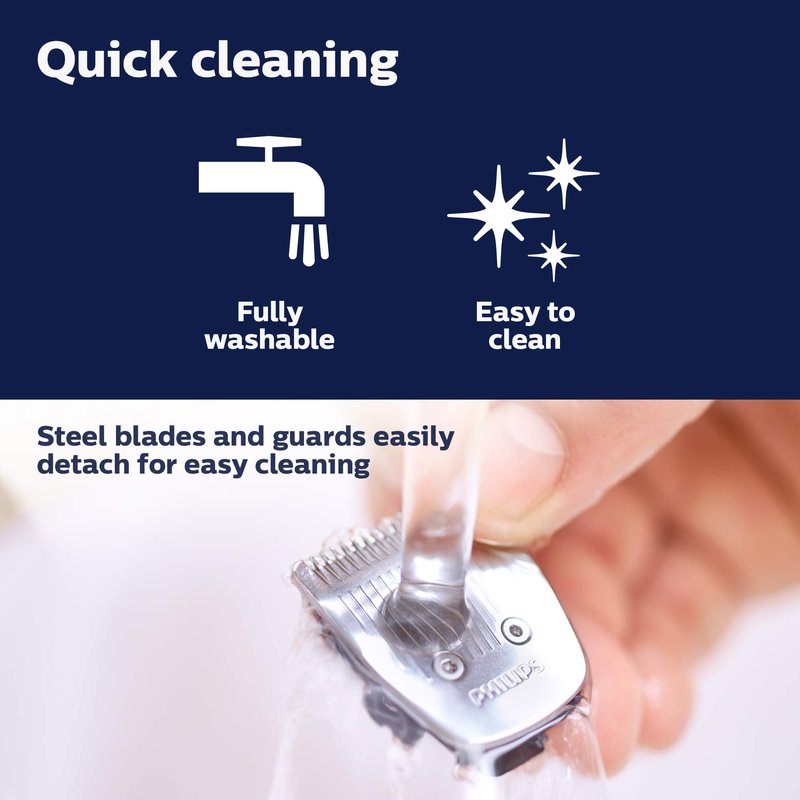 Philips Norelco Multi Groomer - 13 piece Mens Grooming Kit for beard, face, nose, and ear hair trimmer and hair clipper - NO BLADE OIL NEEDED, MG3750/60