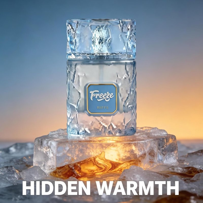 A CENTER Freeze Men's Cologne - 100ml Fresh Icy Woody Eau de Parfum with Bergamot & Spearmint