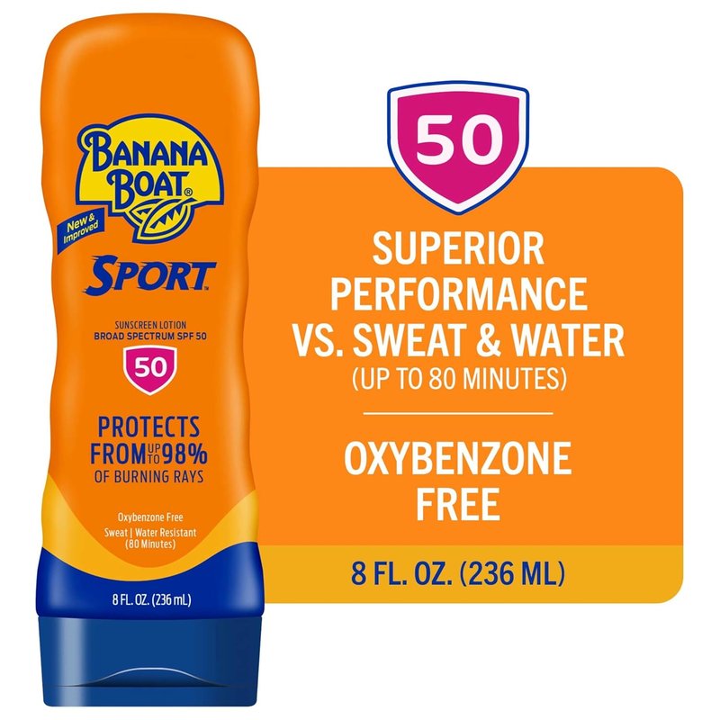 Banana Boat Sport Ultra SPF 50 Sunscreen Lotion - Water Resistant, Oxybenzone Free, 8oz