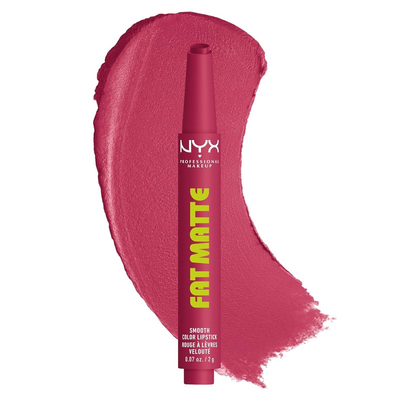 NYX PROFESSIONAL MAKEUP Fat Matte Lipstick - Pigmented, Smoothing & Non-Drying Lip Crayon | Long Lasting Vegan Makeup - Blush Blanket (Mauve)