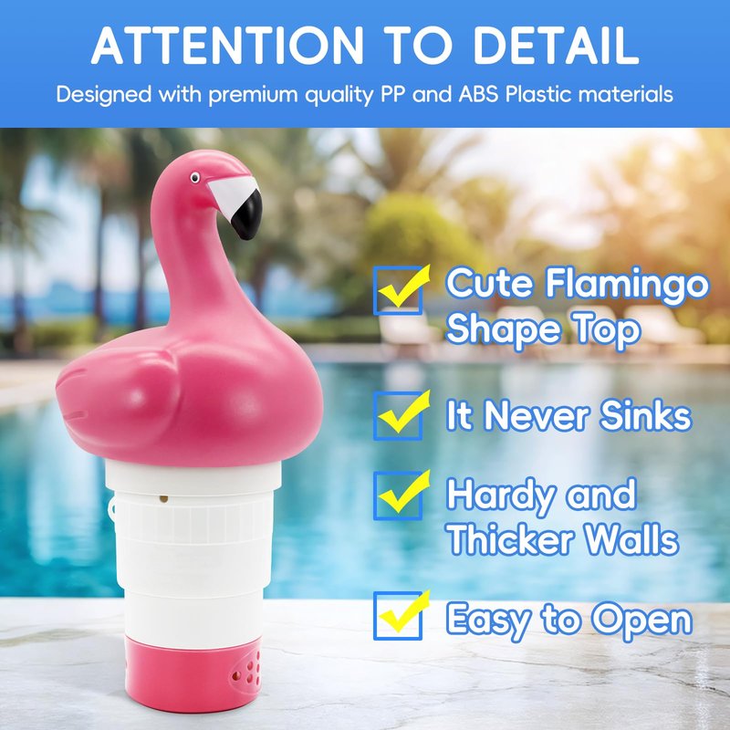 b&h Pool Chlorine Floater for 1" Tab ONLY, Mini Floating Chlorine Dispenser for Pools, Hot Tub, Premium Adjustable Floater - Suitable for Small & Large Pools (red)