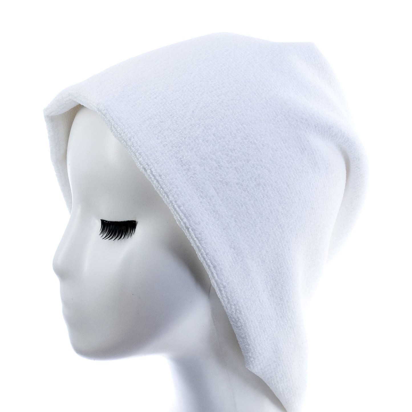 POLYTE Professional Quick Dry Lint Free Microfiber Hair Drying Salon Towel, 16 x 29 in, 12 Pack (White)