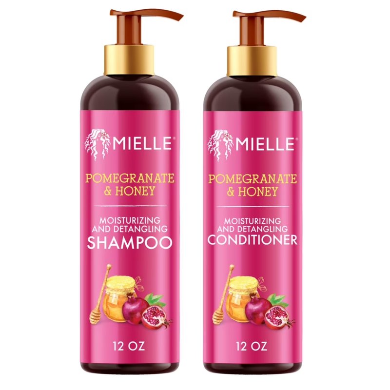 Mielle Organics Pomegranate & Honey Moisturizing and Detangling Shampoo and Conditioner for Type 4 Hair