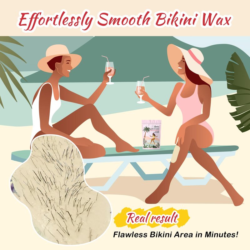 Ajoura 2.5 lb Wax Beads for Hair Removal - Premium Hard Wax for Coarse Hair, Ideal for Brazilian Bikini, Legs, Face, Underarms, Arms, Chest, Back - Sensitive Skin for Efficient Home & Salon Waxing