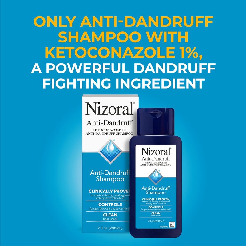 Nizoral Anti-Dandruff Shampoo - 1% Ketoconazole, Fresh Scent | 7 Fl Oz