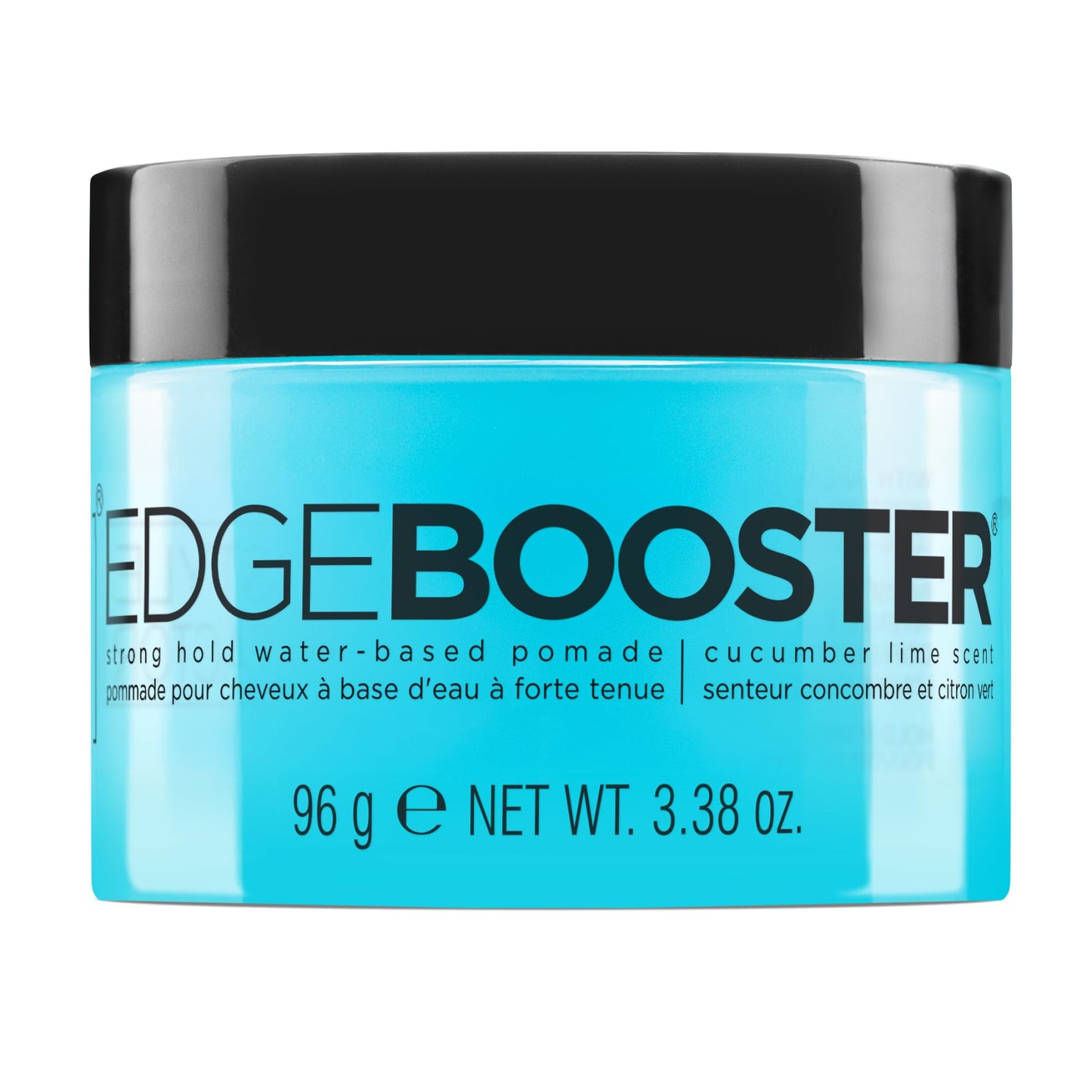 Style Factor EDGE BOOSTER Strong Hold Water-Based Pomade | Formulated with Argan Oil for Moisture & High Shine | Long Lasting Edge Control Gel | Cucumber Lime, 3.38 oz