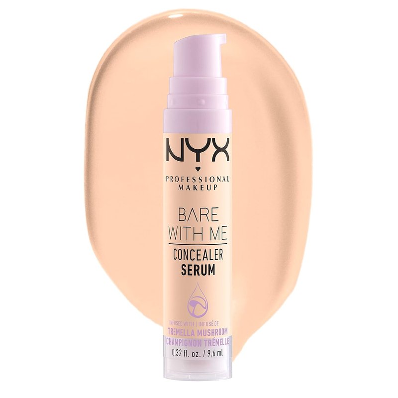 NYX Bare With Me Concealer Serum - Hydrating Concealer Makeup for 24HR Wear | Fair Shade
