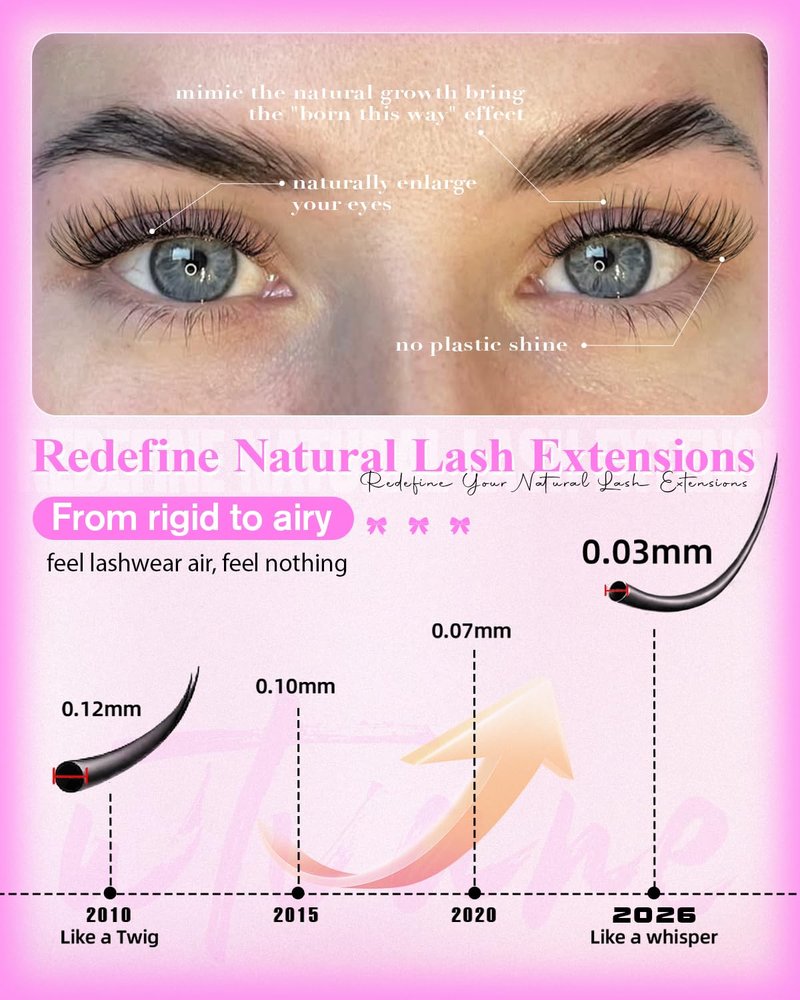 Natural Lash Clusters - Venus Wispy Eyelash Extensions | Invisible Thin Band, 8-16mm DIY Individual Lashes for a Natural Look